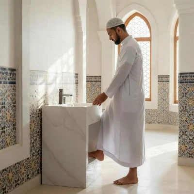Tenggelam Wudu Batu Sintered