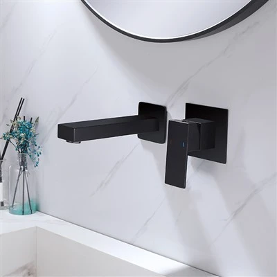 Pembancuh Besen Hitam Matte Square